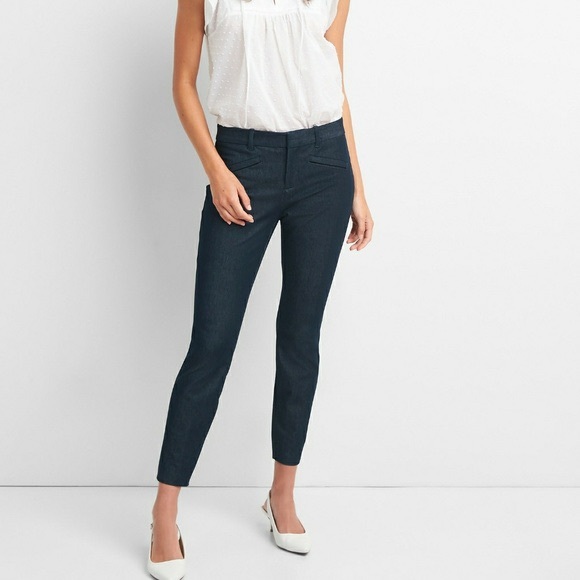 Gap Signature Skinny Ankle Pants Navy 